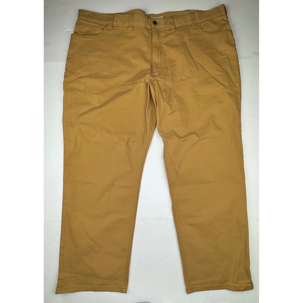 Carhartt Rugged Flex Work Pants 46x30 Tan Canvas Relaxed Fit BN2517-M Utility